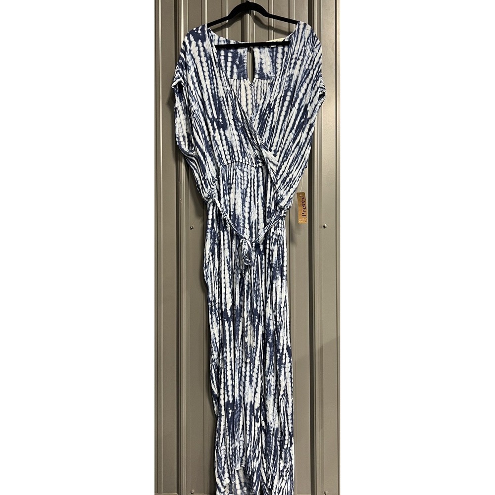 Vanilla‎ Star Women's Plus 3XL Romper Jumpsuit Tie Dye Boho Festival Beachy